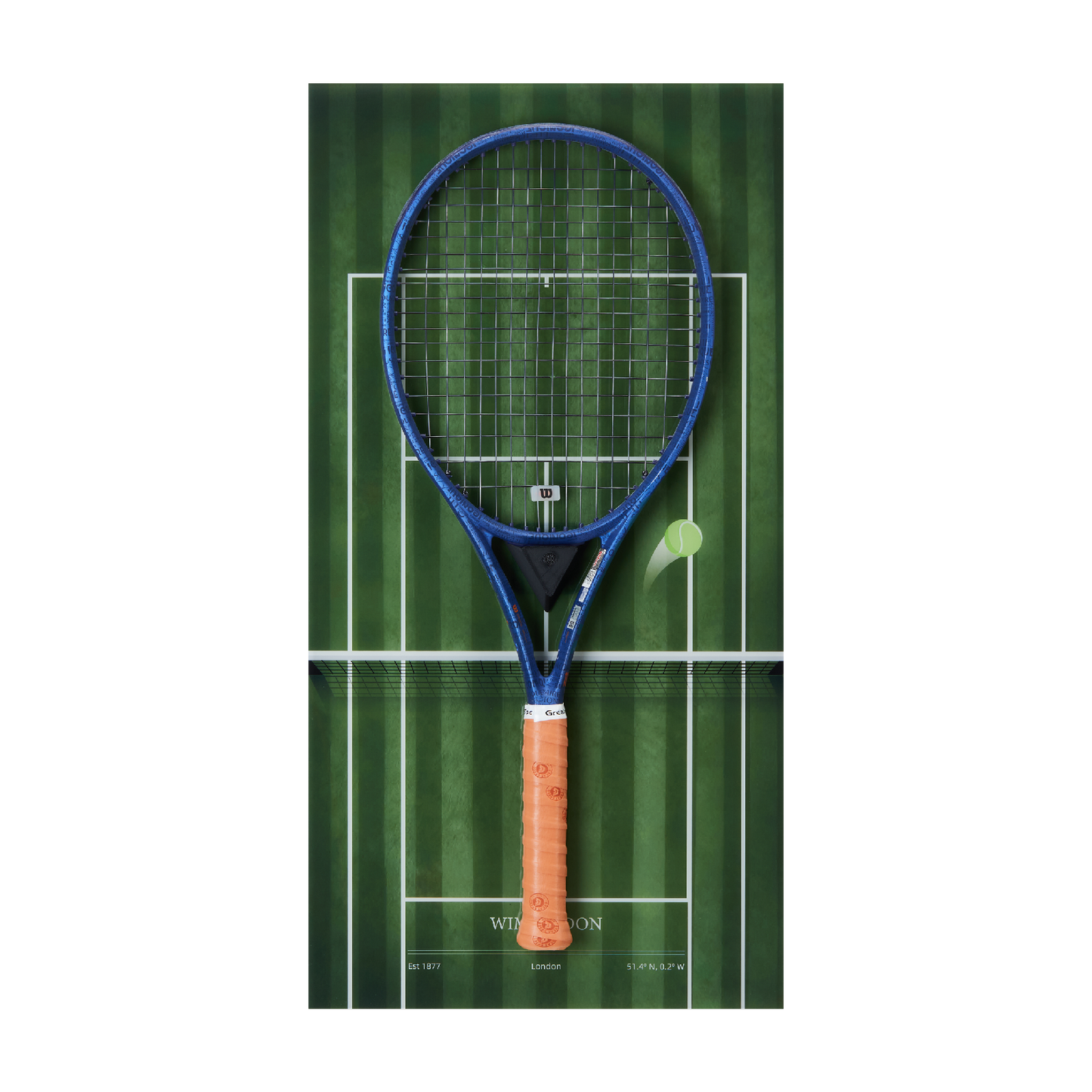 FantasMall Frameless Tennis Racket Display Board/ Wall Mount Tennis Frame