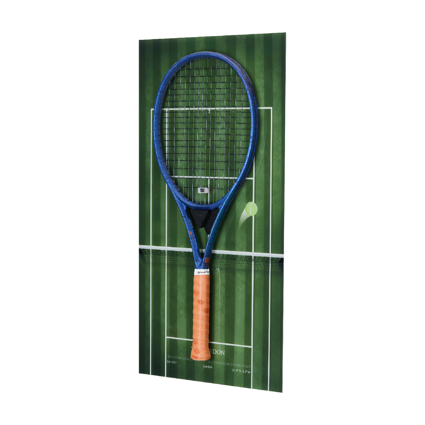 FantasMall Frameless Tennis Racket Display Board/ Wall Mount Tennis Frame