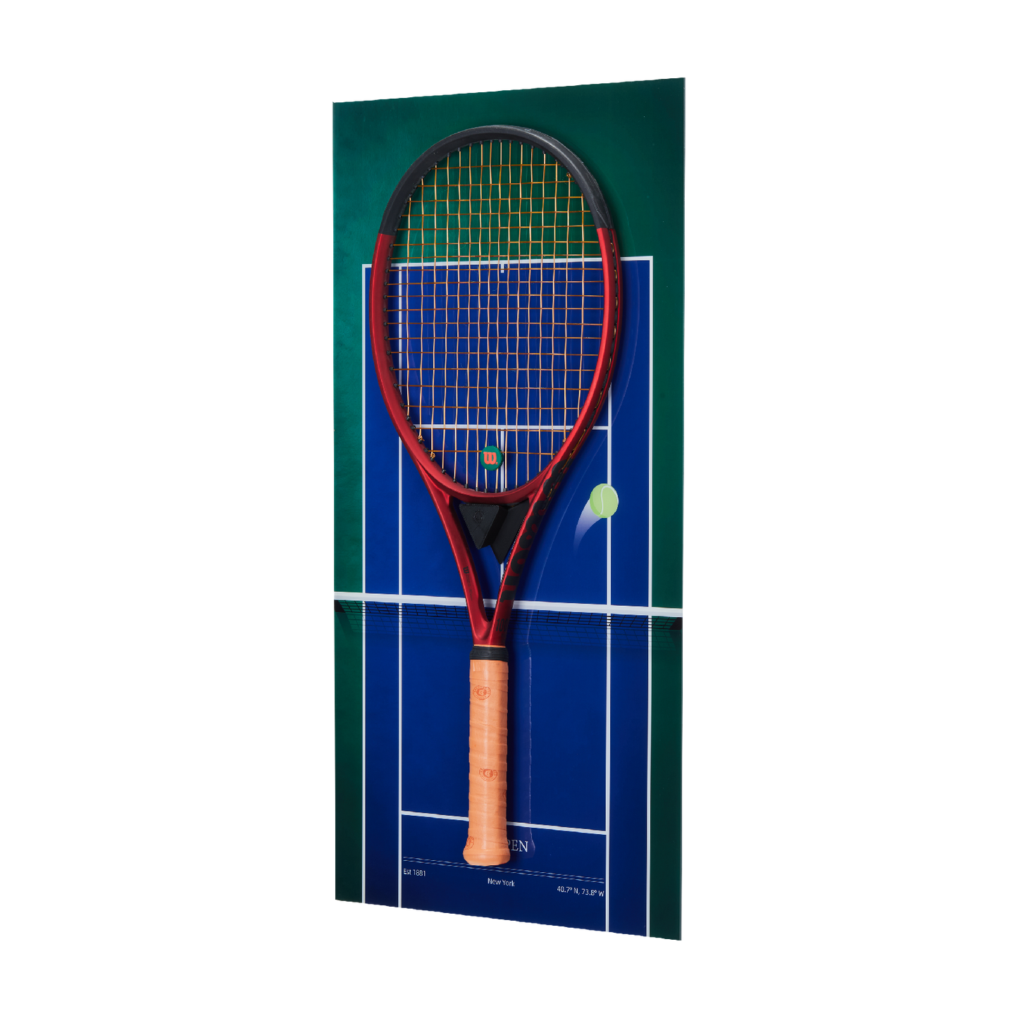 FantasMall Frameless Tennis Racket Display Board/ Wall Mount Tennis Frame