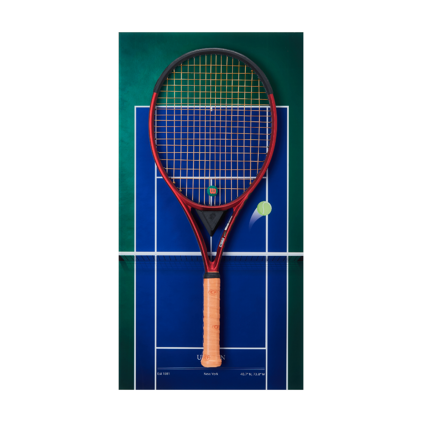 FantasMall Frameless Tennis Racket Display Board/ Wall Mount Tennis Frame