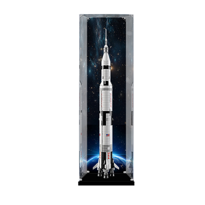 Acrylic Display Case for LEGO® NASA Apollo Saturn V 92176 Vertical