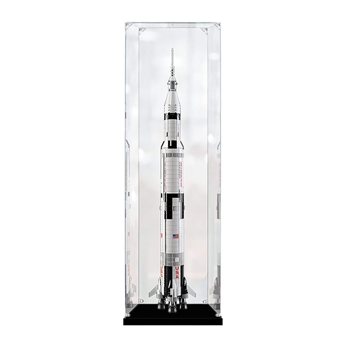 Acrylic Display Case for LEGO® NASA Apollo Saturn V 92176 Vertical