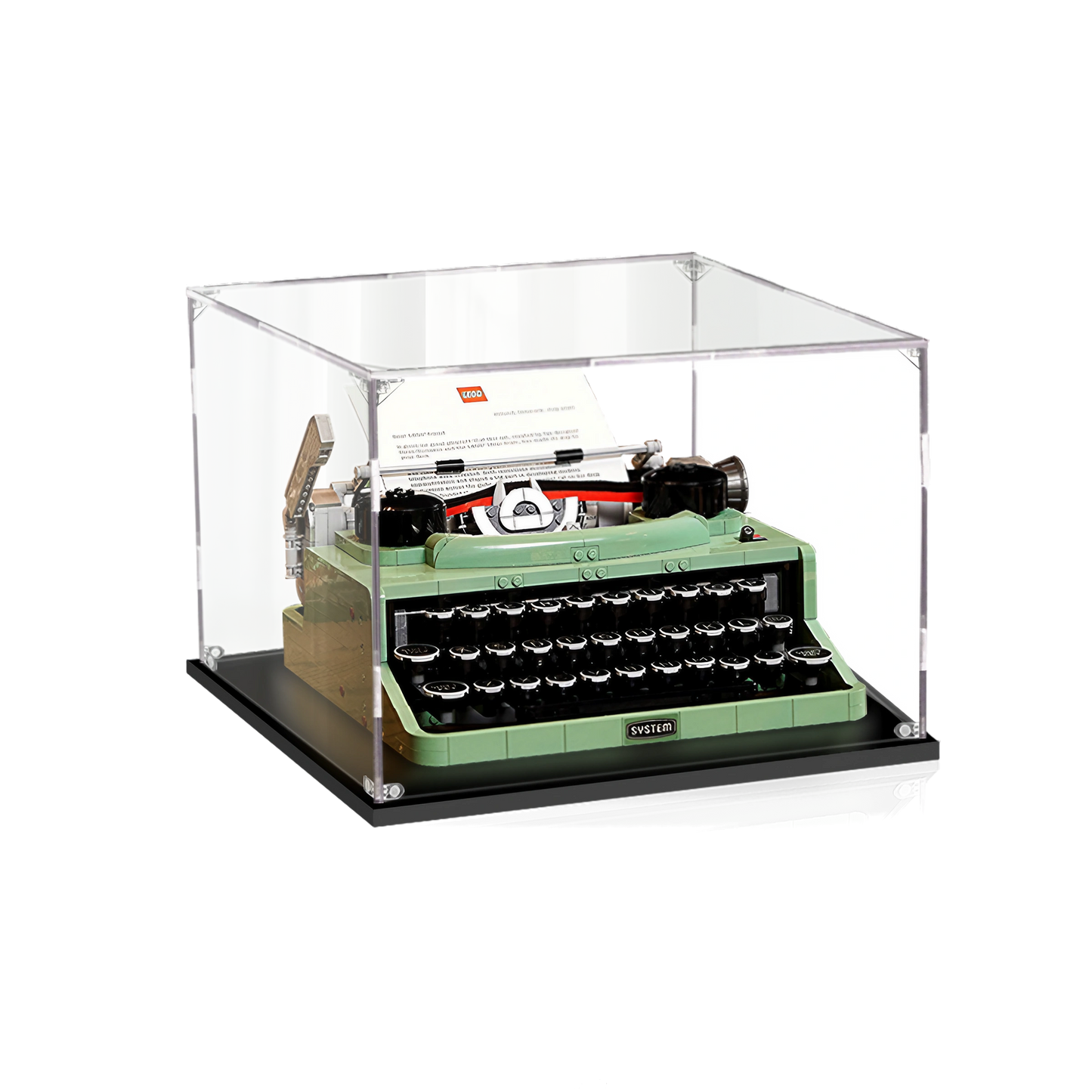 Acrylic Display Case for LEGO® Typewriter 21327