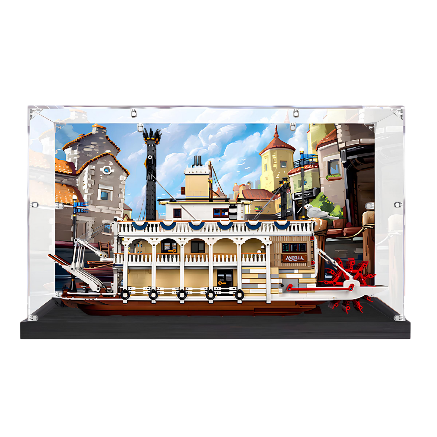 Acrylic LEGO Display Case for LEGO® River Steamboat 21356