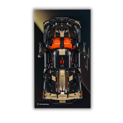 Acrylic Slim Wall Mount Display for LEGO Koenigsegg Sadair's Spear Megacar 42232