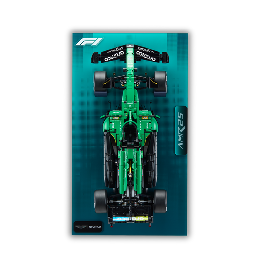 Acrylic Slim Wall Mount Display for LEGO Aston Martin Aramco AMR25 F1 42240 V2 - FantasMall