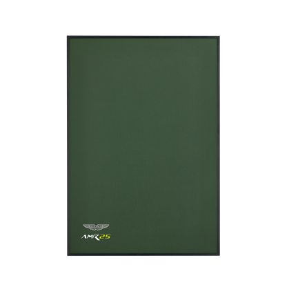 Dark Green Leather Wall Mount Display for LEGO Aston Martin Aramco AMR25 F1 42240 - FantasMall