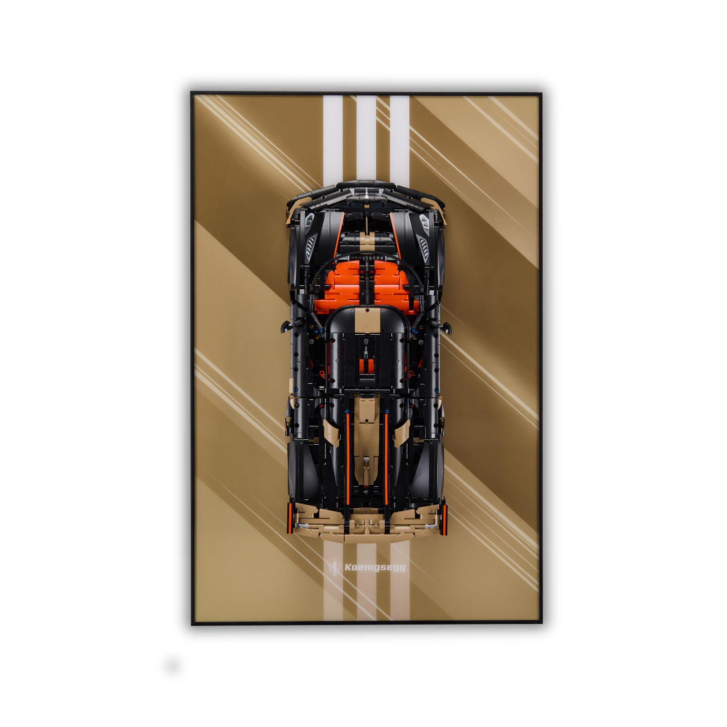 Acrylic Top-Speed Wall Mount Display for LEGO Koenigsegg Sadair's Spear Megacar 42232 (Pre-Order: Ships Mid-September, 2-3 Weeks)