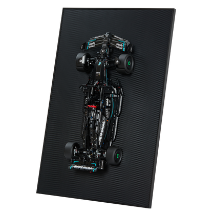 Acrylic Top-Speed Wall Mount Display for LEGO® Technic™ Mercedes-AMG F1 W14 E Performance 42171 - Carbon Fiber Black