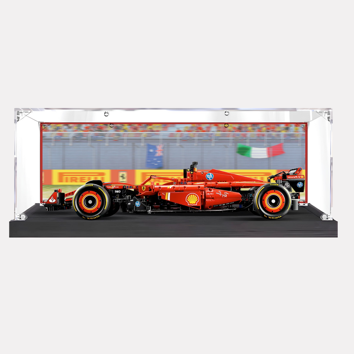 Vitrine acrylique FULHOLPE compatible avec Ferrari SF-24 F1 voiture de course, vitrine d'exposition étanche à la poussière pour 42207 - Kit de modélisme non inclus Vitrine acrylique FULHOLPE compatible avec Ferrari SF-24 F1 voiture de course, vitrine d'exposition étanche à la poussière pour 42207 - Kit de modélisme non inclus