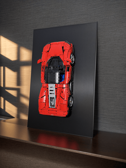 Acrylic Carbon Fiber Black Wall Mount Display Frame for LEGO Porsche 911 GT3 42056