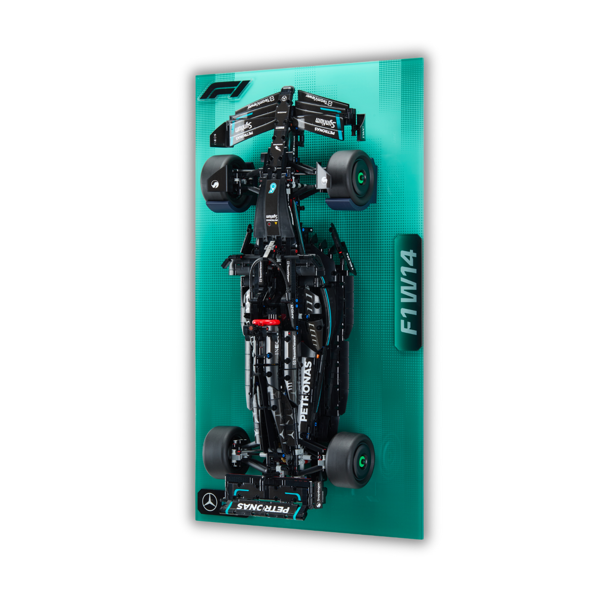 Acrylic Slim Wall Mount Display for LEGO Mercedes-AMG F1 W14 E Performance 42171 V2