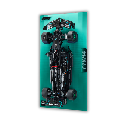 Acrylic Slim Wall Mount Display for LEGO Mercedes-AMG F1 W14 E Performance 42171 V2