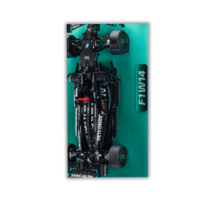 Acrylic Slim Wall Mount Display for LEGO Mercedes-AMG F1 W14 E Performance 42171 V2