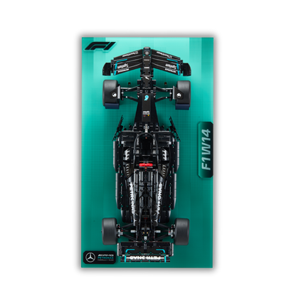 Acrylic Slim Wall Mount Display for LEGO Mercedes-AMG F1 W14 E Performance 42171 V2
