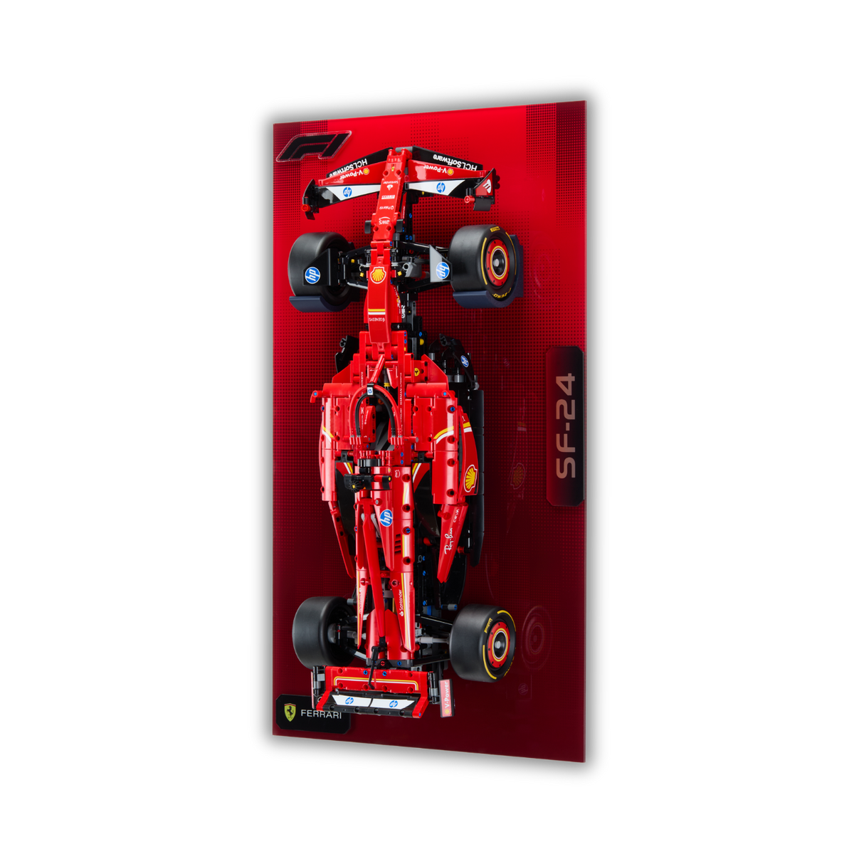 Acrylic Slim Wall Mount Display for LEGO Technic Ferrari SF-24 F1 42207 V2