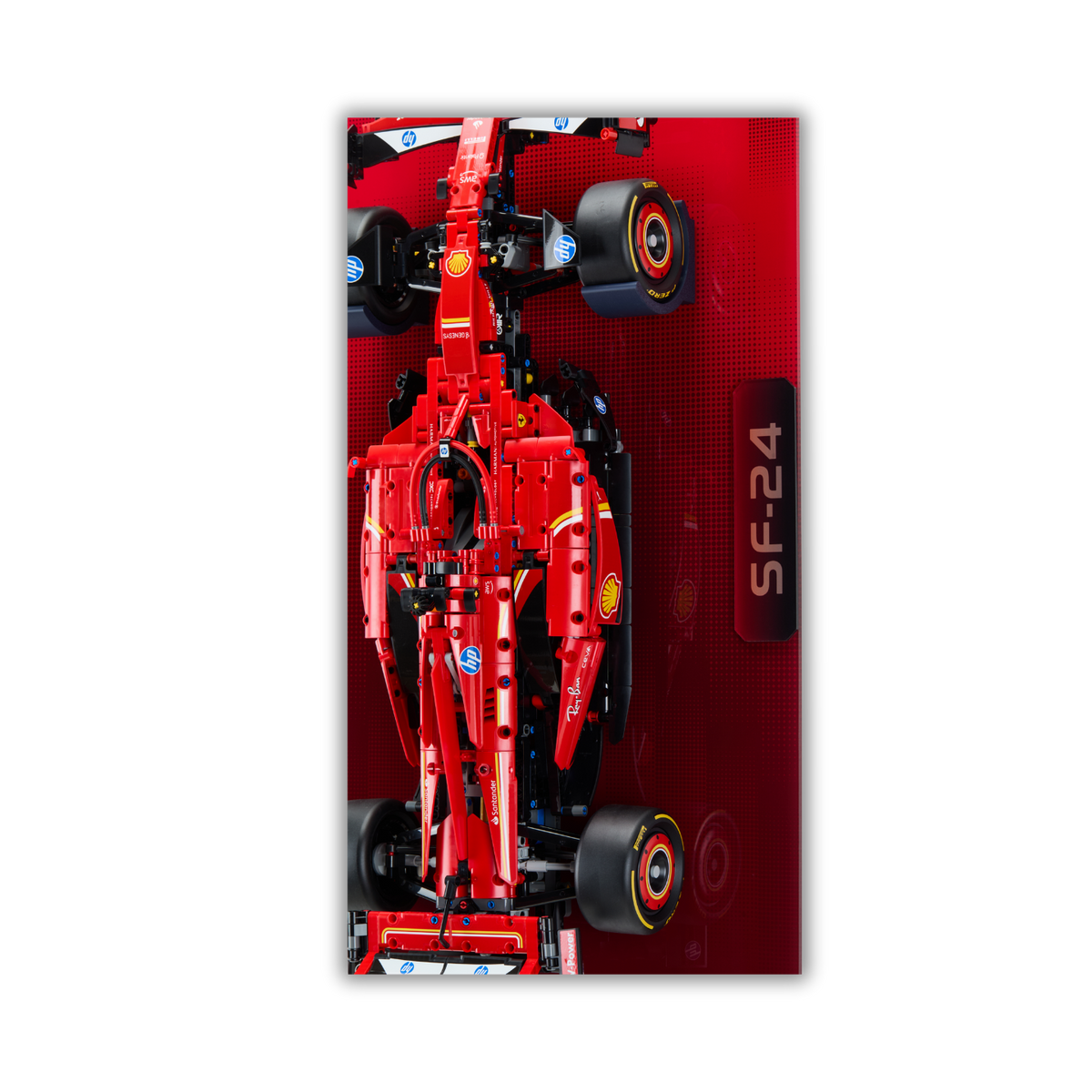 Acrylic Slim Wall Mount Display for LEGO Technic Ferrari SF-24 F1 42207 V2