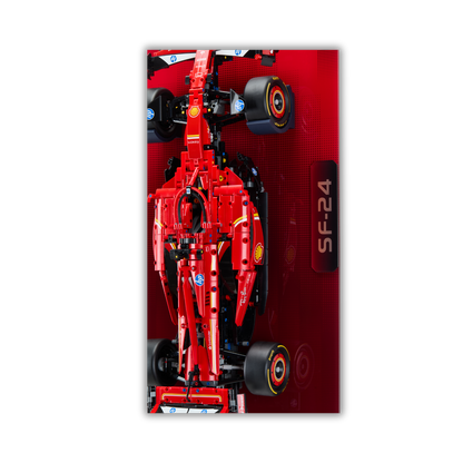 Acrylic Slim Wall Mount Display for LEGO Technic Ferrari SF-24 F1 42207 V2
