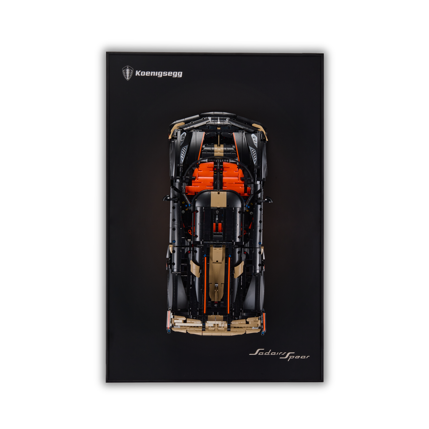 Acrylic Top-Speed Wall Mount Display for LEGO Koenigsegg Sadair's Spear Megacar 42232 V2 (Pre-Order: Ships Mid-September, 2-3 Weeks)