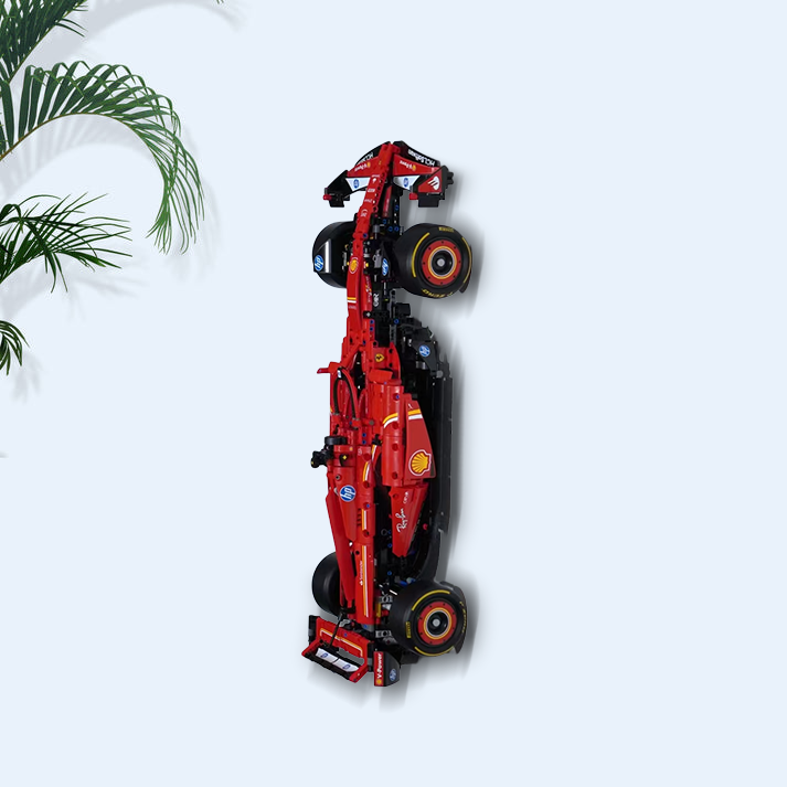 3D Printed Wall Mount 3 in 1 for LEGO Technic Ferrari SF24 F1 42207