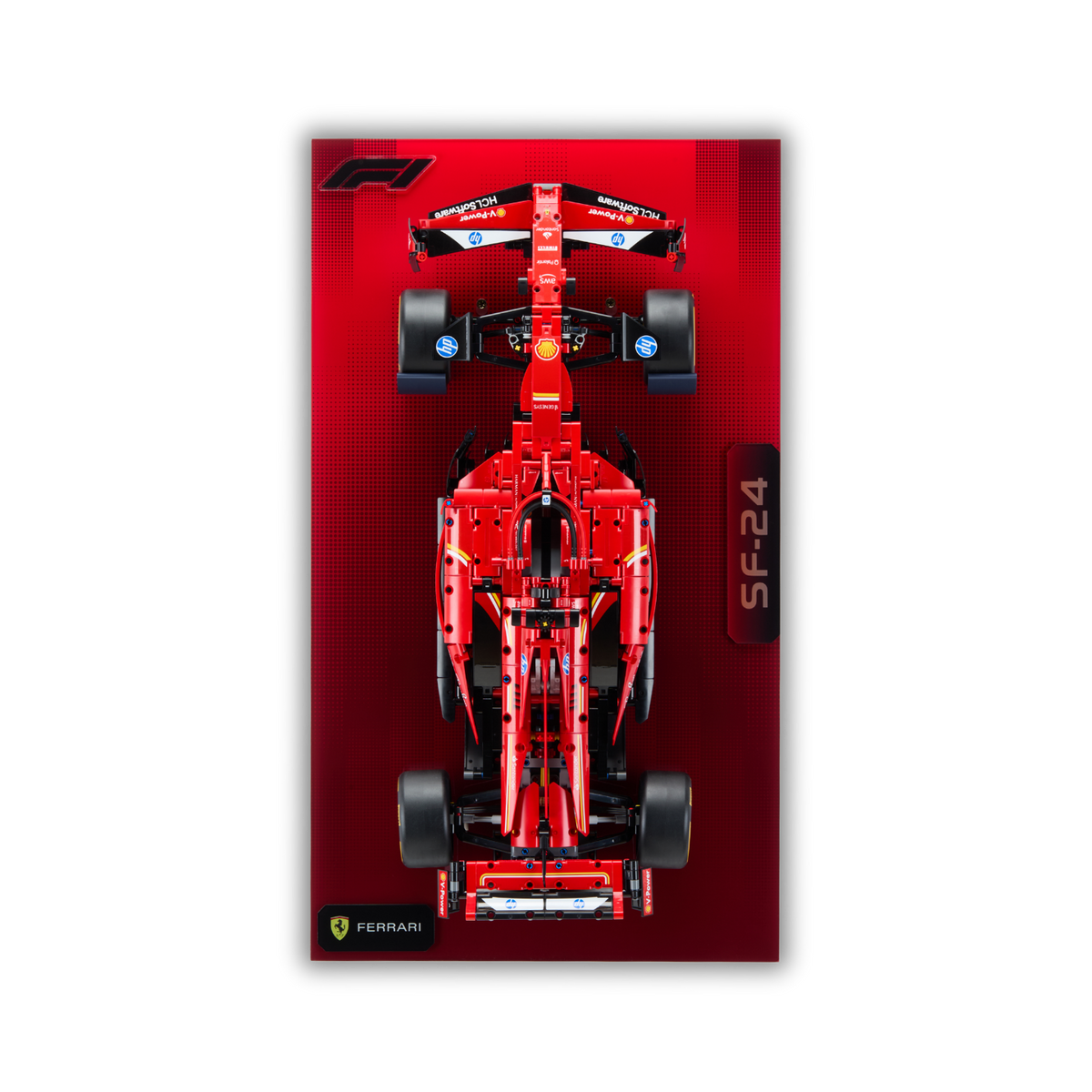 Acrylic Slim Wall Mount Display for LEGO Technic Ferrari SF-24 F1 42207 V2