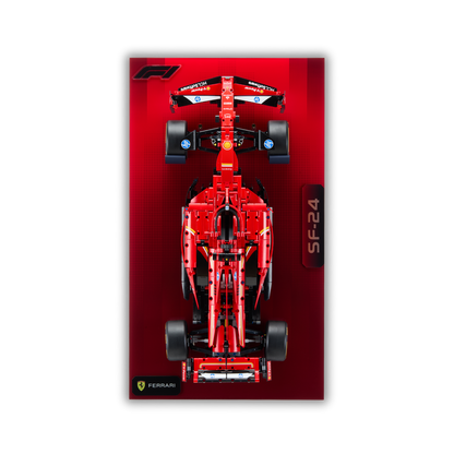 Acrylic Slim Wall Mount Display for LEGO Technic Ferrari SF-24 F1 42207 V2