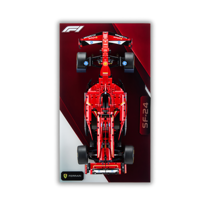 Acrylic Slim Wall Mount Display for LEGO Technic Ferrari SF-24 F1 42207 V3