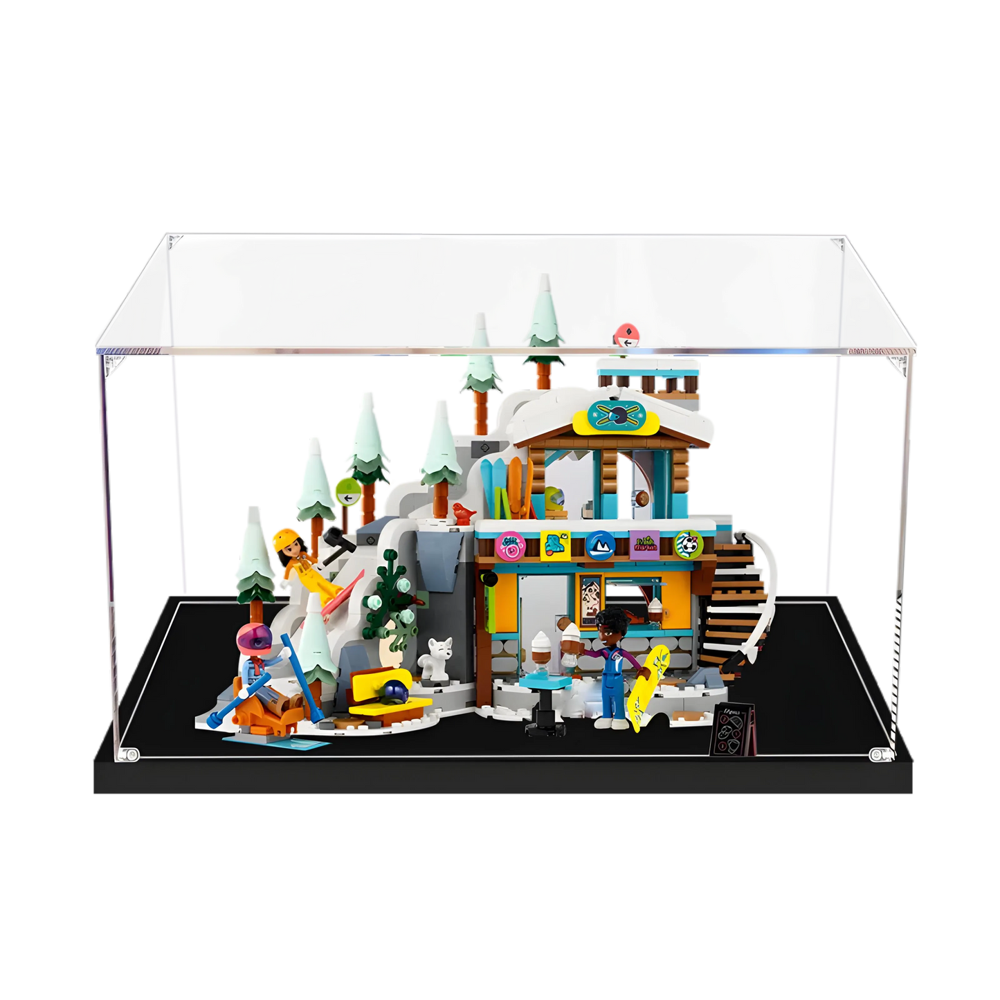 Acrylic Display Case for LEGO® Holiday Ski Slope and Café 41756