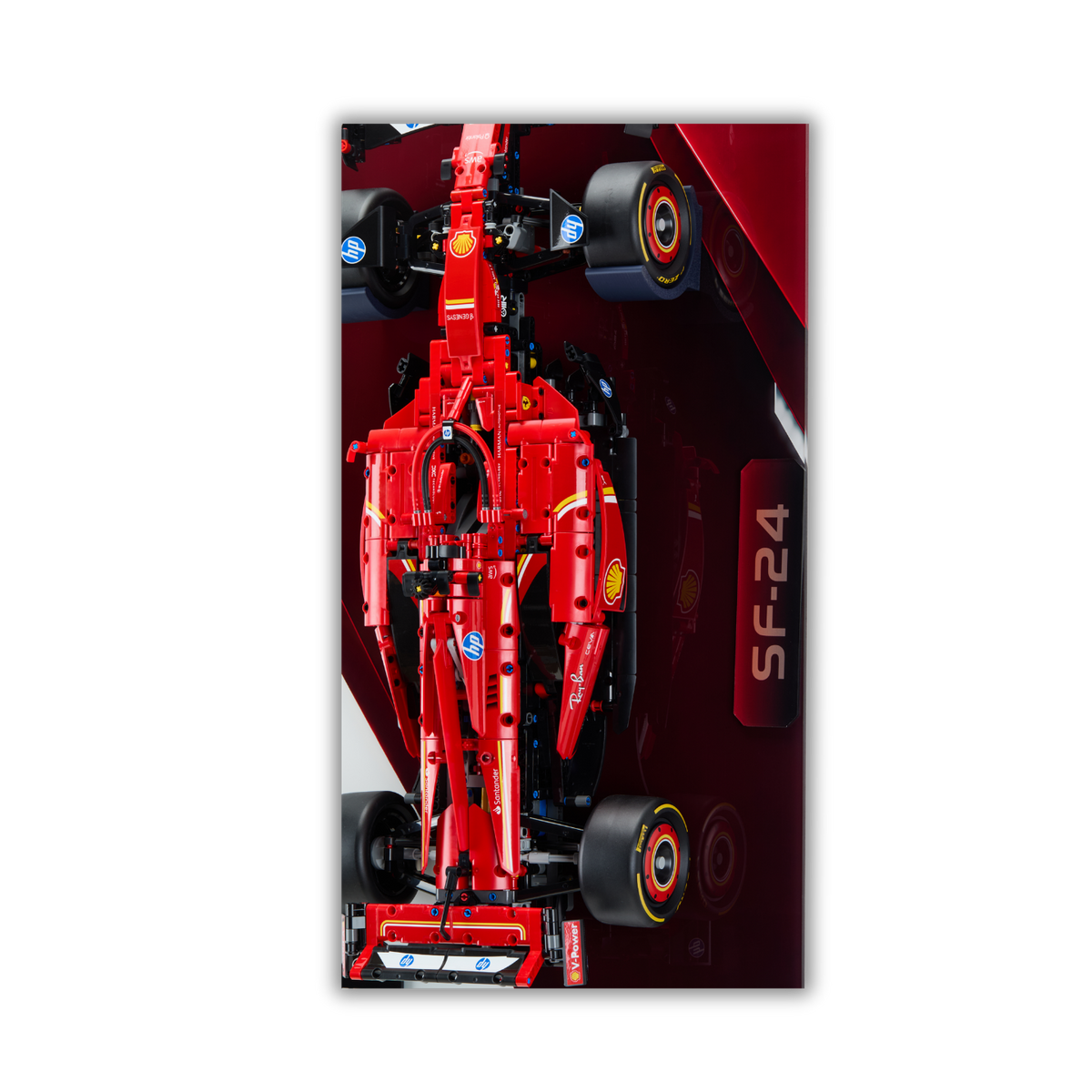 Acrylic Slim Wall Mount Display for LEGO Technic Ferrari SF-24 F1 42207 V3