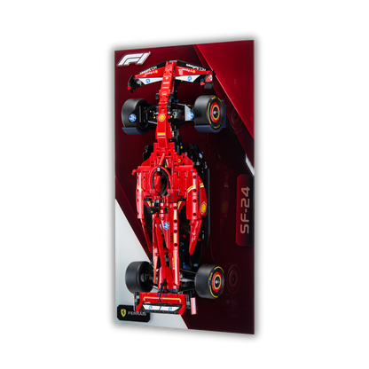 Acrylic Slim Wall Mount Display for LEGO Technic Ferrari SF-24 F1 42207 V3