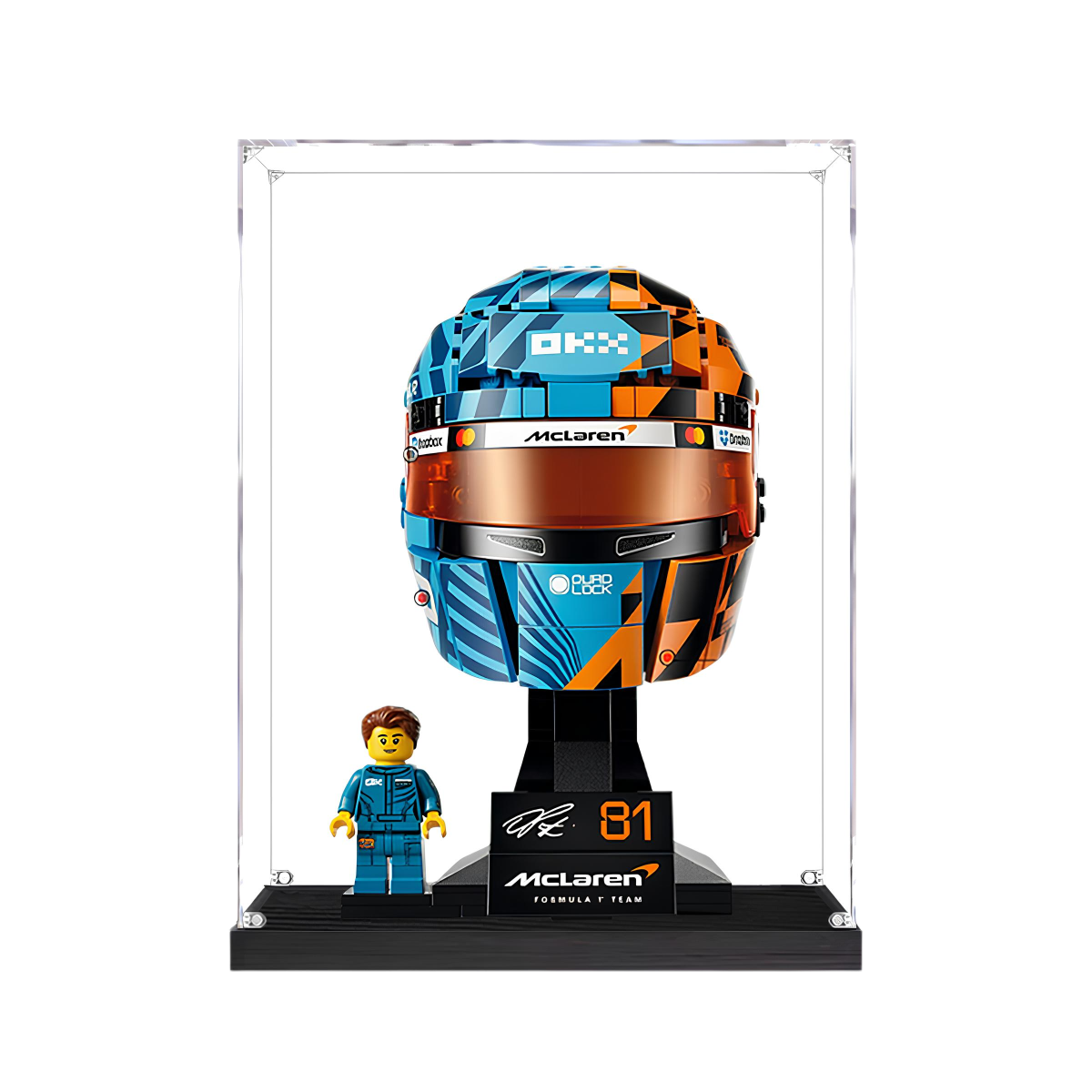 Acrylic Display Case for LEGO McLaren F1 Team Oscar Piastri Helmet 43017
