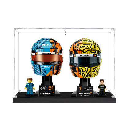Acrylic Display Case for 2 LEGO F1 Team Helmets