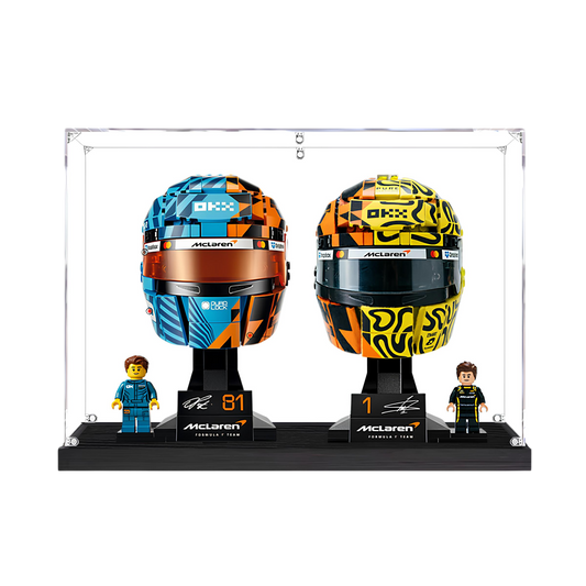 Acrylic Display Case for 2 LEGO F1 Team Helmets - FantasMall