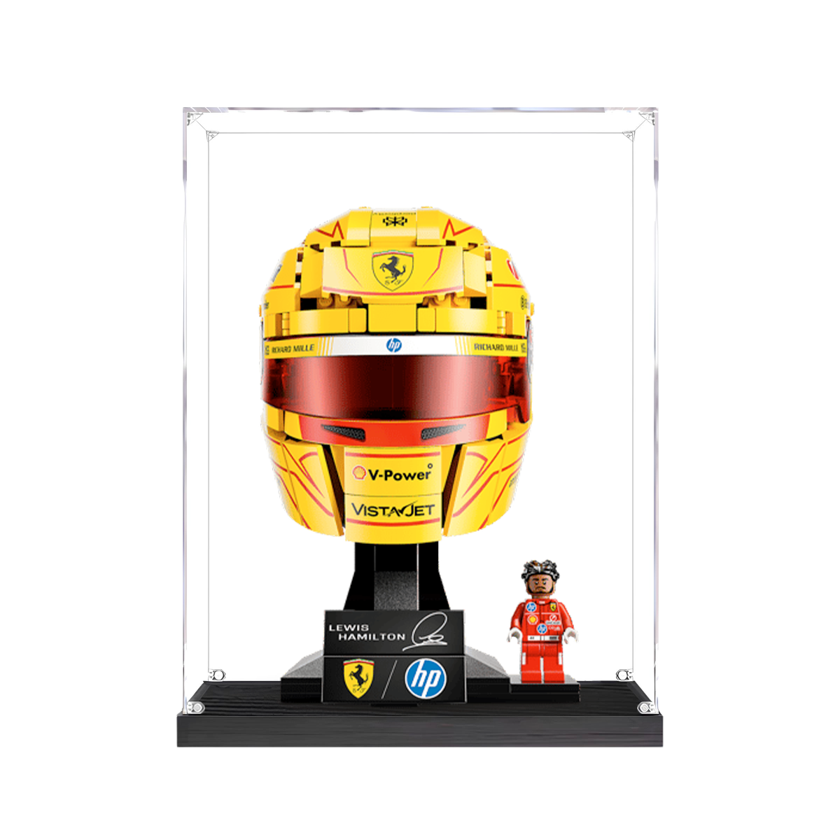 Acrylic Display Case for LEGO Scuderia Ferrari HP Lewis Hamilton Helmet 43022 - FantasMall