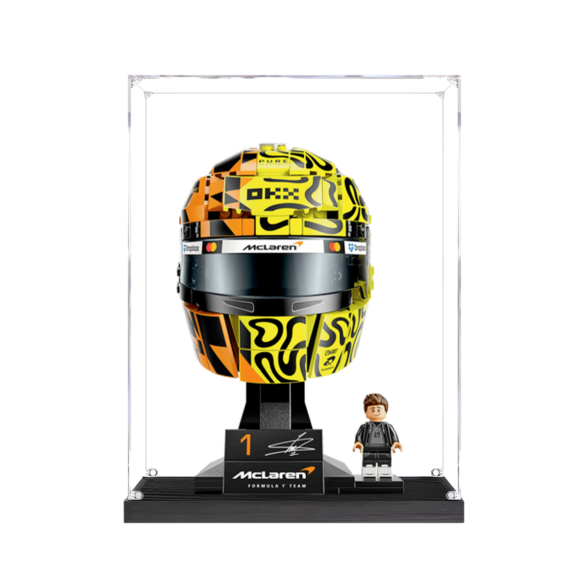 Acrylic Display Case for LEGO McLaren F1 Team Lando Norris Helmet 43023
