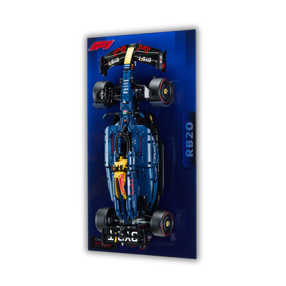 Acrylic Slim Wall Mount Display for LEGO Technic  Red Bull Racing RB20 F1 42206 V2