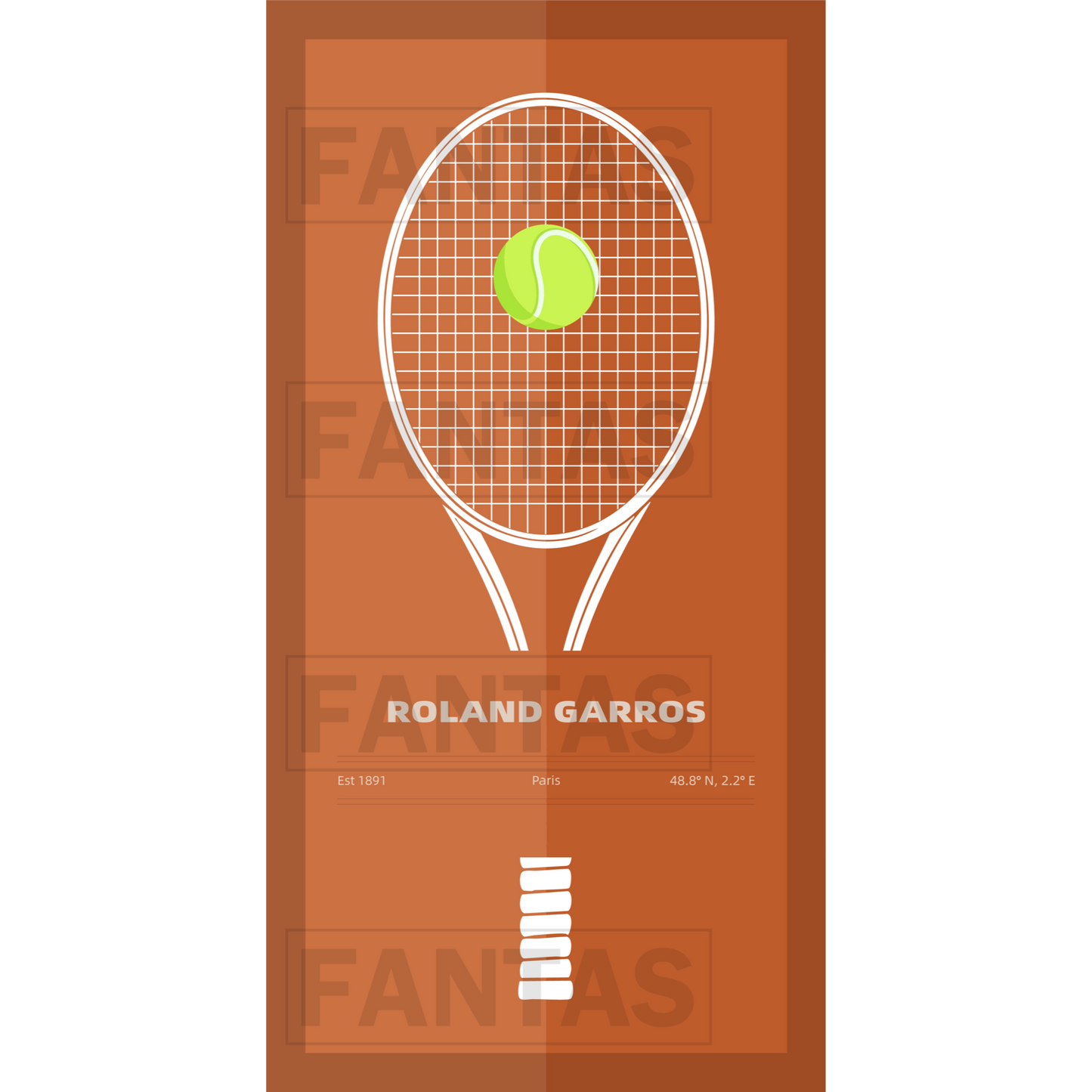 FantasMall Frameless Tennis Racket Display Board/ Wall Mount Tennis Frame