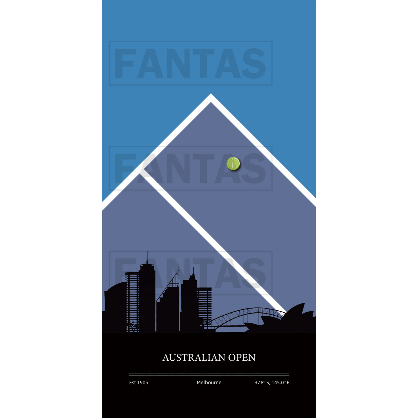 FantasMall Frameless Tennis Racket Display Board/ Wall Mount Tennis Frame