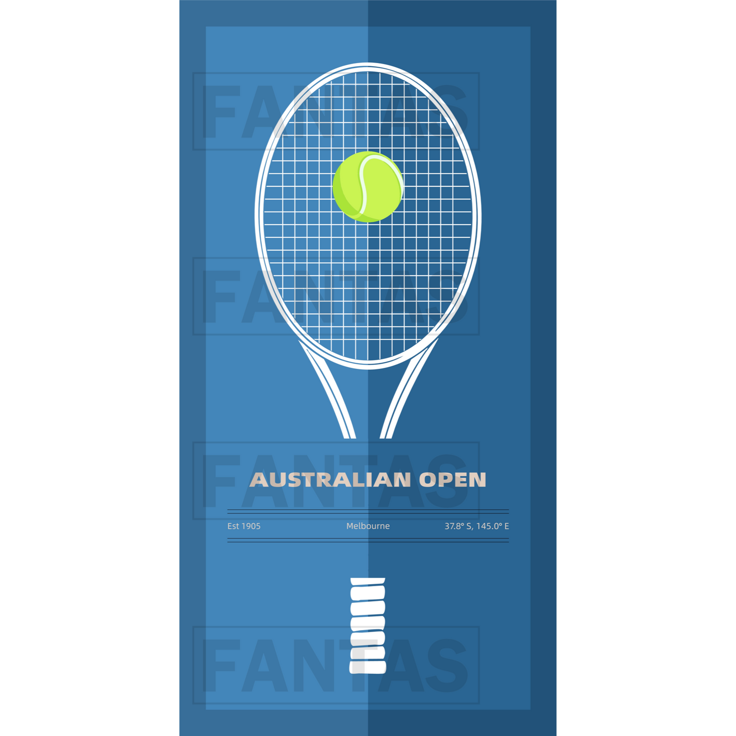 FantasMall Frameless Tennis Racket Display Board/ Wall Mount Tennis Frame