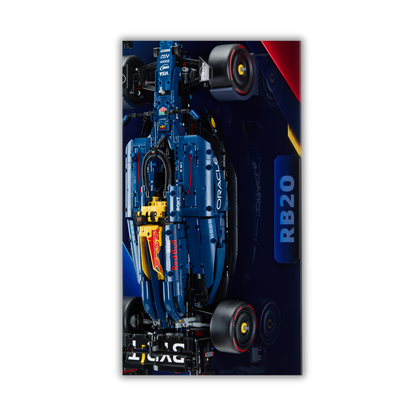 Acrylic Slim Wall Mount Display for LEGO Technic  Red Bull Racing RB20 F1 42206 V3