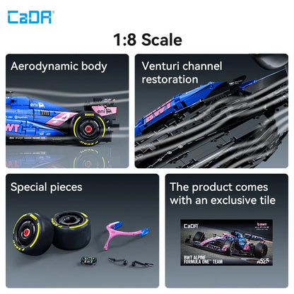 CaDA 1:8 Scale Alpine A525 Formula 1 Car Building Set 2173PCS C64012W