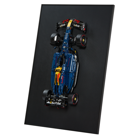 Acrylic Carbon Fiber Black Wall Mount Display Frame for LEGO Red Bull RB20 F1 42206