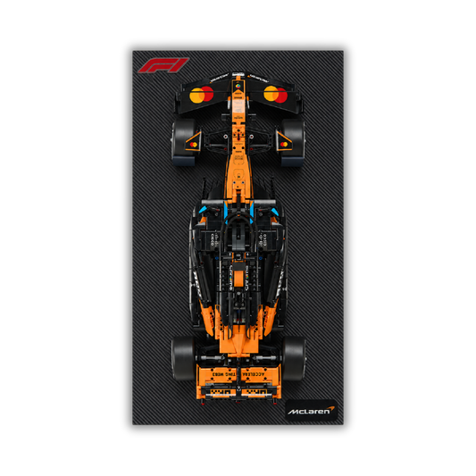 Acrylic Slim Carbon Fiber Black Wall Mount Display for LEGO Technic McLaren MCL39 F1 42228