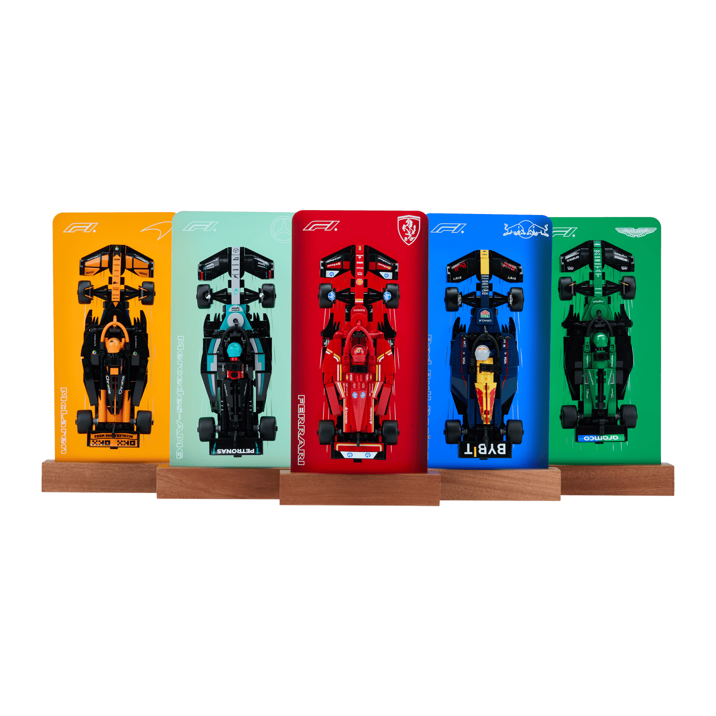 FantasMall Desk Gallery Vertical Display Stand for LEGO Speed Champions F1 Cars