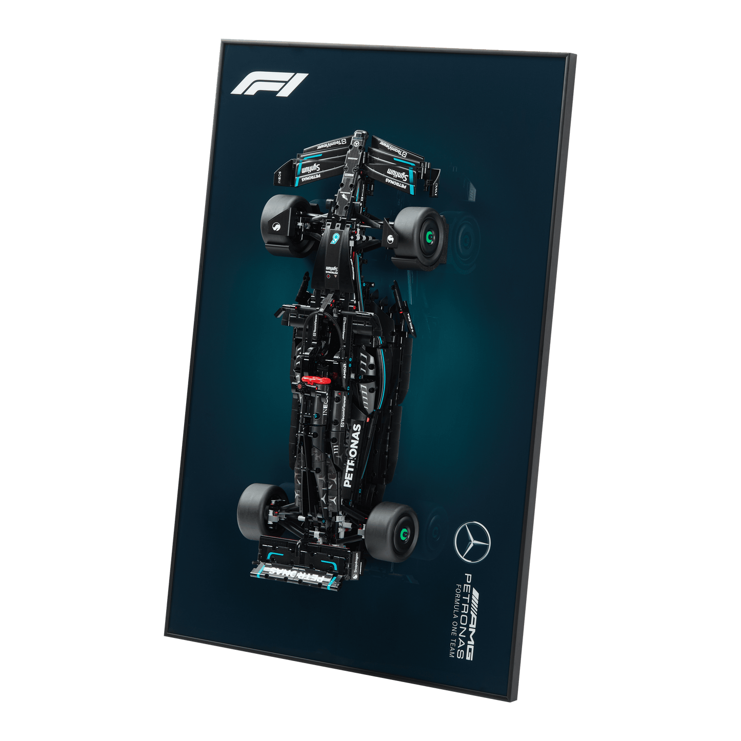 Acrylic Top-Speed Wall Mount Display for LEGO® Technic™ Mercedes-AMG F1 W14 E Performance 42171 V2