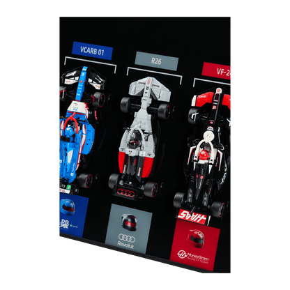 Acrylic Top-Speed Wall Mount Frame/Display for LEGO F1 Speed Champions Race Car