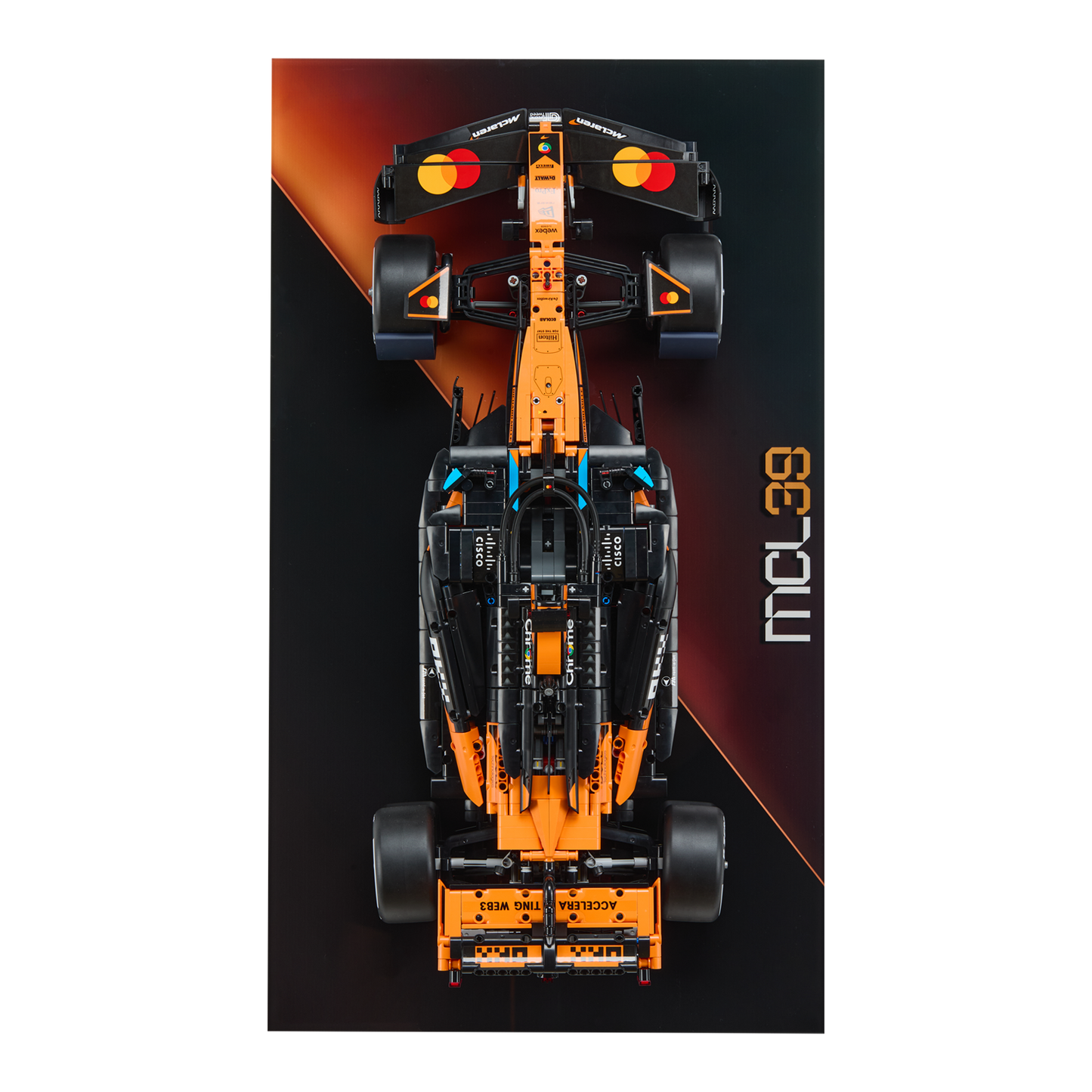 Acrylic Slim Wall Mount Display for LEGO Technic McLaren MCL39 F1 42228