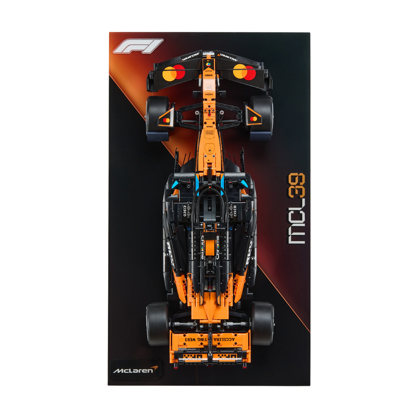 Acrylic Slim Wall Mount Display for LEGO Technic McLaren MCL39 F1 42228