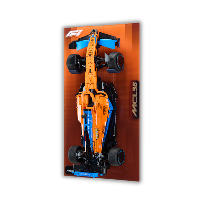 Acrylic Slim Wall Mount Display for LEGO Technic McLaren F1 Race Car 42141 V2
