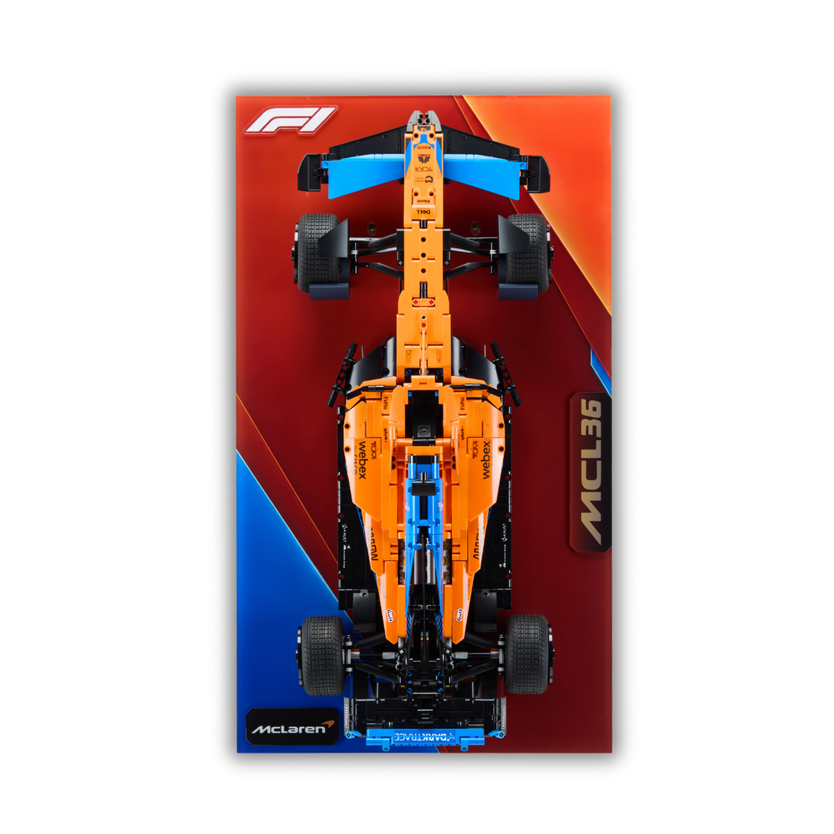 Acrylic Slim Wall Mount Display for LEGO Technic McLaren F1 Race Car 42141 V3